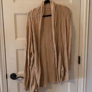 Ralph Lauren cowl neck cable knit cardigan plus 2x